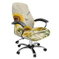 thumbnail image 2 of Xixirimido Butterfly Dragonfly Sunflower Print Stretch Office Chair Cover Computer Chair Cover for Armrest Chair Universal Rotating Boss Chair Slipcovers High Back Desk Chair Seat Protector, Large, 2 of 6