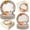 Pumpkin Wreath, variant on 12x10 Oval Fall Paper Plates, 50PCS Fall Leaves Pumpkins Plate, Heavy Duty Plates, Large Paper Plate Disposable for Autumn Theme Party Decoration Serve 50 Guests