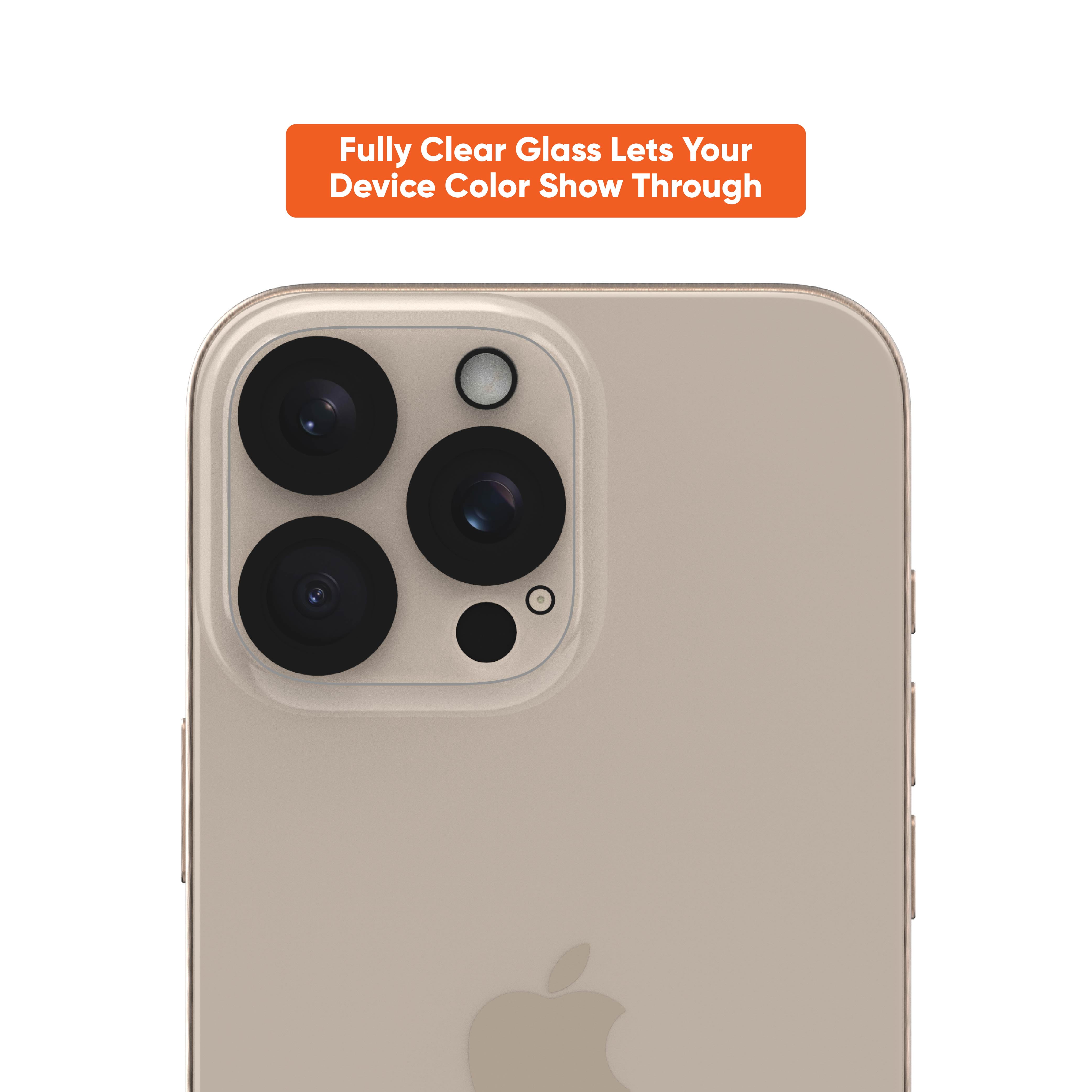 onn. Camera Glass Protector for iPhone 16 Pro / iPhone 16 Pro Max
