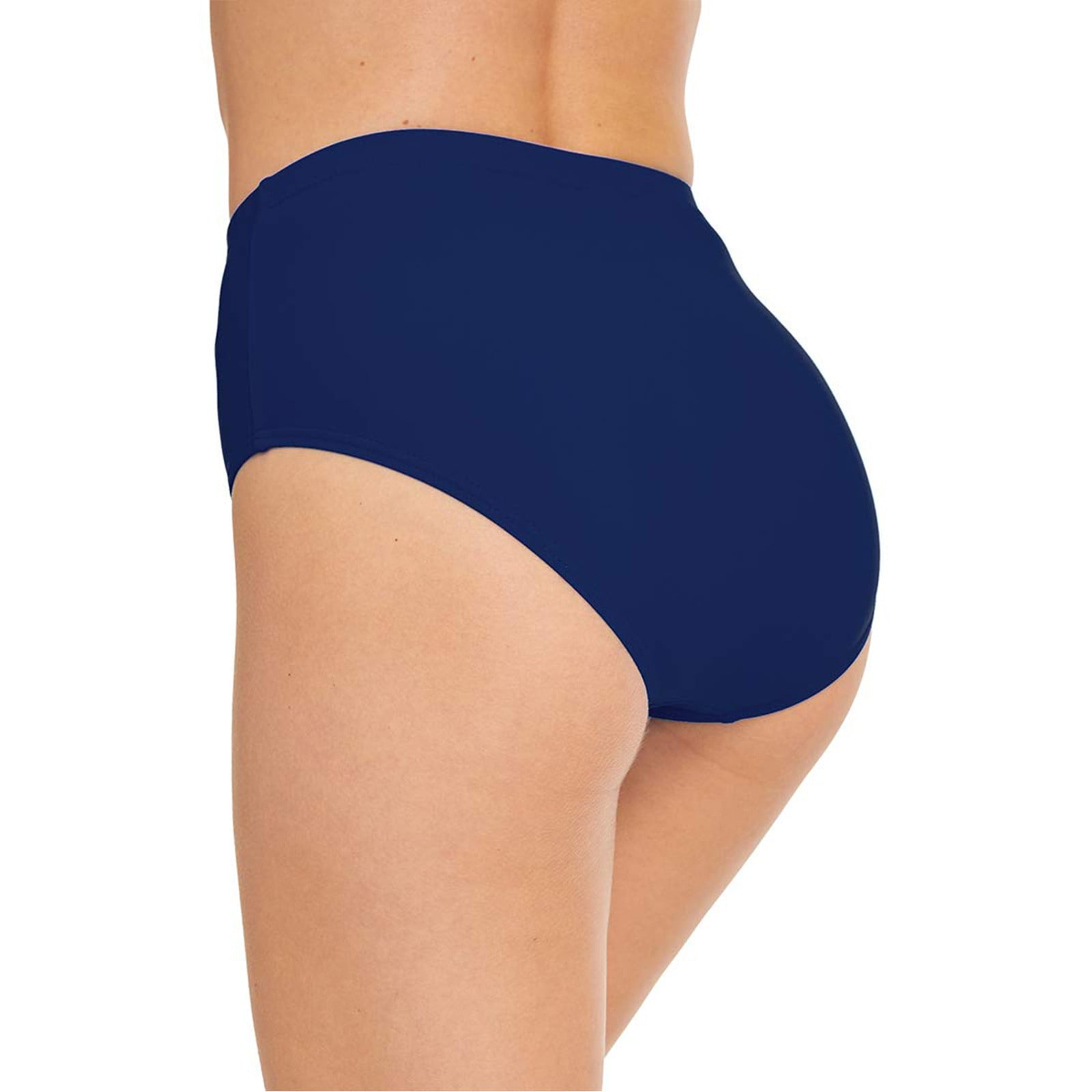 Bwdbhd Womens Bathing Suit Bottoms Women's High Waisted Swim Bottom Ruched Bikini Tankini Swimsuit Briefs Navy,XL