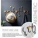 thumbnail image 2 of Round Dot Coat Hook, Wall-Mounted Iron Art Coat Rack, Heavy Duty Robe Coat Hook Hat Rack, 2 of 4