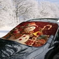 thumbnail image 2 of Xoenoiee Christmas Snowman Candy Gift Print Car Windshield Snow Cover, Windshield Cover for Ice and Snow, Windproof Sunshade Cover for Cars, Sedans and SUVs, 2 of 7