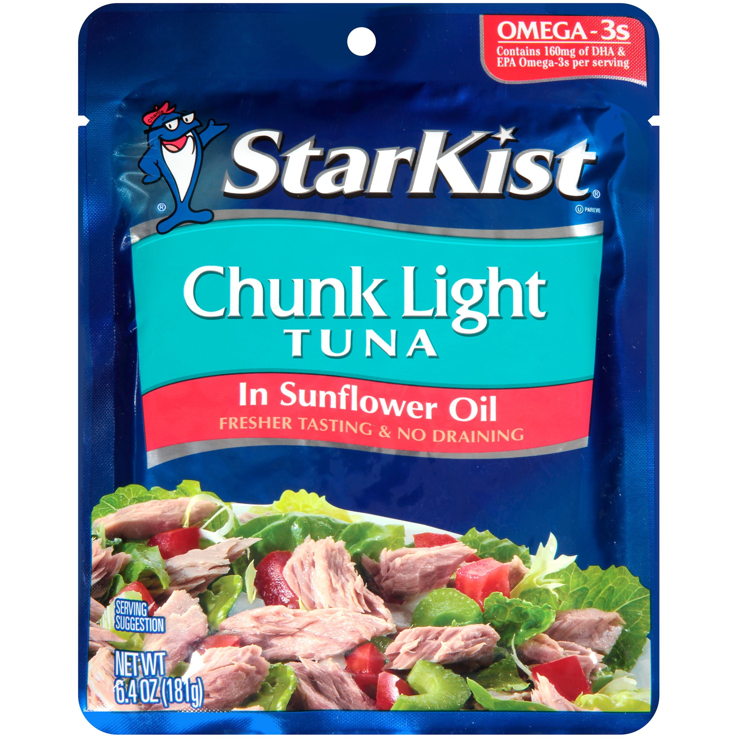 StarKist Chunk Light Tuna in Sunflower Oil, 6.4 oz Pouch