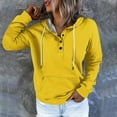thumbnail image 2 of Timegard Womens Sweatshirts Button Hoodies Long Sleeve Drop Shoulder Pullover Fall Winter Loose Comfy Top, 2 of 5