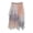 Rose Gold, variant on Dianli Gauze Pleated Midi Skirt Large Mesh Pleated Layered Tulle Skirt Puffy Flared Design High Waist Pull On Party Performance Festival Tulle Skirt