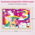 thumbnail image 3 of SYNARRY 4-in-1 Large Unicorn Princess Fairy Wooden Puzzle Set for Kids Age 3-8, 24pcs Each, FSC Certified Jigsaw Puzzles, 3 of 8