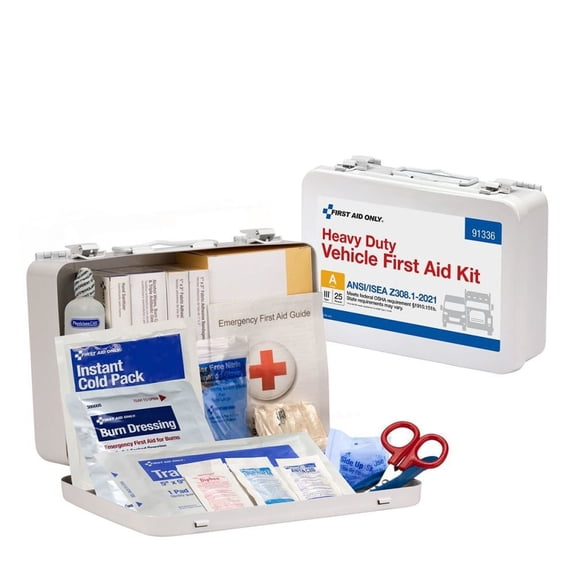 First Aid Only First Aid Kit 25 Person Heavy Duty Metal Portable