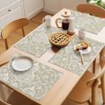 thumbnail image 5 of Beige Gourd Placemats Set of 12 Modern Abstract Art Floral Place Mats Indoor Wipeable Table Mats Washable Cloth Dining Table Placemats for Kitchen Holiday Party Home Decor 13x19 Inch, 5 of 9