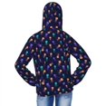 thumbnail image 4 of Cauagu Sea Jellyfish Print Sun Protection Jacket for Teen,Full-Zipper Long Sleeve Sun Shirts with Pockets UV Hoodie Shirts Outdoor Athletic Jacket-, 4 of 7