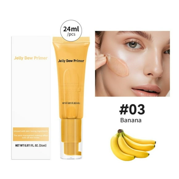 Foundation Makeup Base Moisturizing Gel Gel Makeup Face Pore Corrector And Even Tone Gel Pre Makeup 24Ml,Yellow Pre Makeup Milk