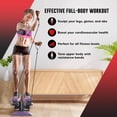 thumbnail image 5 of Nordic Lifting Mini Stepper & Stair Climber Machine - w/Resistance Bands Set & Non-Slip Foot Pads - Durable Construction with 330 LBS Weight Capacity - LCD Monitor - Purple, 5 of 7