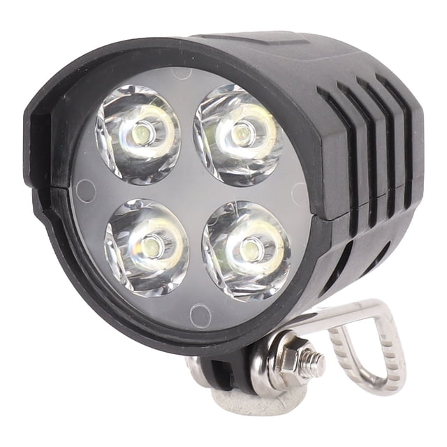 Luz delantera para bicicleta eléctrica, luz delantera para bicicleta eléctrica, luz delantera LED para bicicleta de 12 W, luz delantera LED de seguridad para bicicleta, instalación sencilla