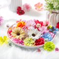 thumbnail image 3 of Flores artificiales con forma de ceniza, 217 unidades, seda artesanal con rosas y margaritas, 3 of 7