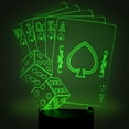 thumbnail image 4 of YSITIAN Casino Poker Dice 3D Lamp, Optical Illusion Night Light for Club/Decor/Bedroom, 7 Colors Changing Cards Sign Toys and Gifts F1116-338, 4 of 8