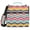 Colorful Wavy Line, variant on 3 Ring Zipper Binder with Shoulder Strap Waterproof Trapper Keeper 1.5 Inch D-Ring 500 Sheets Capacity Lovely Long Ear Dog