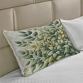 thumbnail image 2 of Ambesonne Eucalyptus Leaves Knitted Quilt Pillowcover, Bold Branches, 30"x20", Laurel Green Eggshell, 2 of 2