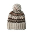 thumbnail image 2 of Only Moment Unisex Beanie Hats for Men Women Beige acrylic fibe Fleece Lined Beanie Soft Warm Knit Hat Ski Stocking Cuffed Cap A, 2 of 4