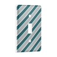 thumbnail image 2 of Yayeee Toggle Light Switch Wall Plate 1-Gang 4.5"x2.7" Home Decorative Outlet Cover, Green Stripes Pattern, 2 of 7