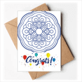 thumbnail image 1 of China Chinese Blue Flower Pattern Wedding Cards Congratulations Greeting Envelopes, 1 of 3