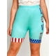 thumbnail image 3 of Tallas grandes Bandera americana Alto aumento Leggings cortos Rosegal Leggings de talla grande, 3 of 5