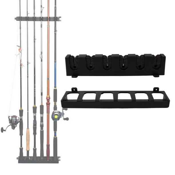 Steady Pole Racks Fishing Sticks Wall Mount Vertical Accessories Pole Fishing  Rod Holder for Shop Garage s Rod Display up to 6 Rods 