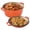 Orange, variant on 6 QT Ceramic Dutch Oven with 2 QT Aluminum Lid, Red Non-Stick Enameled Pot with Stainless Steel Bottom, Oven & Dishwasher Safe for Roasting Baking on Gas Induction Stovetop
