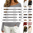 thumbnail image 3 of ZDNIXIAN Women Off Shoulder Long Sleeve Basic Tops Ribbed Knit Slim Fitted Blouse, Elegant Boat Neck Form Fitting Shirt, Stretchy Soft Casual Long Sleeve Tees, 3 of 6