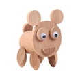 thumbnail image 1 of DIY Animal de madera juguete decoración preescolar aprendizaje temprano animales pequeños figuras artesanías de madera para niños niños niñas regalos Panda Hugo Rompecabezas de madera, 1 of 10