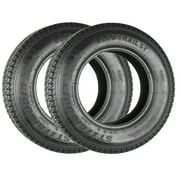 2-Pack ST175/80D13 Deep Tread Trailer Tires Bias Ply Load C - 2 Year Warranty w/Free Roadside