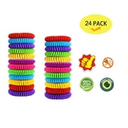 RAGUPEL 24Pcs Mosquito Repellent Bracelets,Natural Essential Oils Mosquito Repellent,Bug Repellent for Outdoor Protection