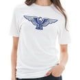thumbnail image 3 of Stylized Eagle Graphic Design Ring Spun Combed Cotton Short Sleeve Deluxe Jersey T-Shirt - White XL, 3 of 4