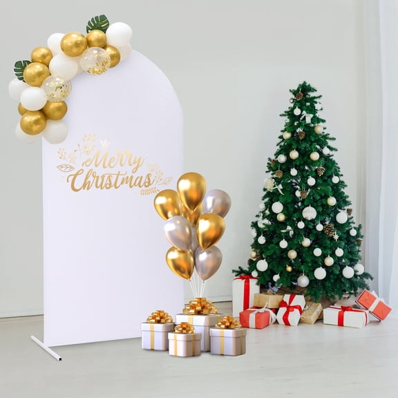 Balloon Arch Frame Kit for Wedding, Wedding Backdrop Stand 3.94*1.64*7.22ft White Wedding Arch With Cloth Cover