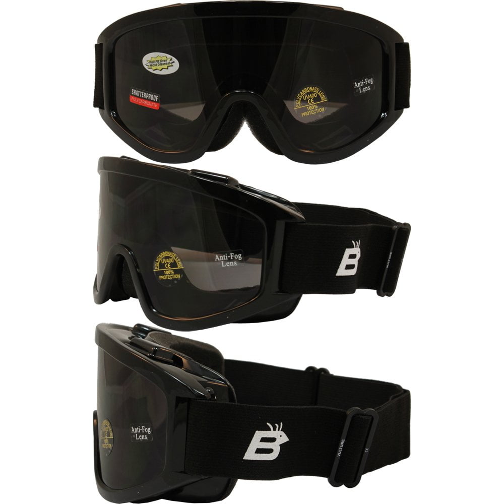 Raider MX Goggle Black Frame Smoke Lens Size Adult