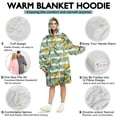 thumbnail image 5 of Yellow Lemon Fruits StripedGreen Pattern Wearable Oversized Blanket,Wearable Blanket Hoodie for Adults,Cozy Hooded Blankets with Super Pockets,Super Warm Fuzzy Pullover for Women & Men, 5 of 6