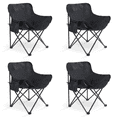 thumbnail image 1 of Sillas Plegables para Camping para Playa Pesca y Exteriores de Lona Impermebale Ligera - Sillas para Exterior Ergonomica con Estructura de Acero y Funda Transportadora Set 4 Sillas, 1 of 1