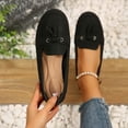 thumbnail image 2 of Xfvqtps Womens Casual Tassel Loafers Comfortable Round Toe Slip on Flats Breathable Lightweight for Daily Wear Office Walking Black, 2 of 9