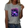 thumbnail image 1 of Pop cazadora para niña Hunters Boys Girls Fashion Round-Neck Group Panels T Shirt （Gray）, 1 of 3