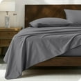 thumbnail image 2 of Bare Home Organic Percale Sheet Set - 300 Thread Count - 100% Organic Cotton - Full XL, Gray, 2 of 7