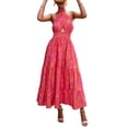 thumbnail image 4 of Txlixc Ropa de verano para mujeres, encaje floral / a cuadros para mujeres con espalda suelta Txlixc  moda, 4 of 9