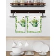 thumbnail image 3 of St Patrick's Day Kitchen Dish Towels for Drying Dishes Set of 4, Watercolor Shamrock Leaves Watering Can Green Waffle Weave Microfiber Hand Tea Bathroom Towels Quick Dry & Absorbent Towel 15.7x23.6, 3 of 7