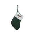 thumbnail image 3 of Boovnll 26 Letters Christmas Stockings, 8" Mini Knitted Personalized Pendant Green Christmas Stocking White Cuff for Holiday Fireplace Xmas Tree Ornaments Party Decor Gifts, Christmas Decorations, 3 of 6