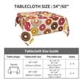 thumbnail image 3 of Zufioo Donut Print Square Decorative Tablecloth, Wrinkle-resistant, Waterproof and Oil-resistant Tablecloth Coffee Table Cloth, Suitable for Restaurants-54"x54", 3 of 8
