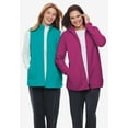 thumbnail image 4 of Woman Within Plus Size Zip-Front Microfleece Vest Long Fleece Vest, 4 of 5