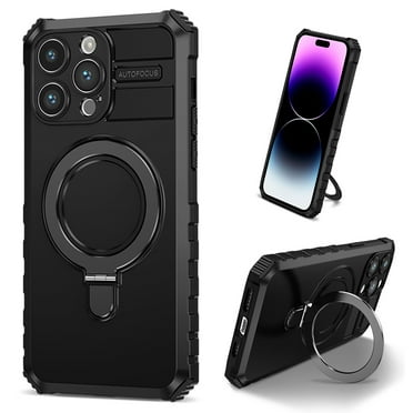 K-Lion Magnetic Case for iPhone 13 Pro with Rotatable Invisible Ring Stand, Compatible with MagSafe, Military Grade Drop Protection, Shockproof Protective Heavy Duty Rugged Case,Black