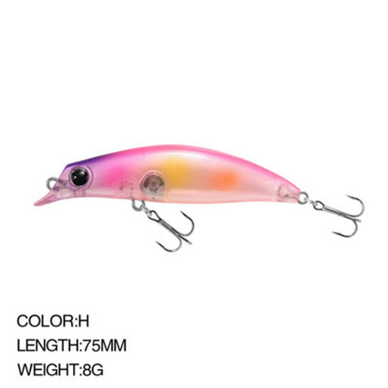 Multicolor Tackle Crankbaits Winter Fishing Minnow Lures Fish Hooks Long  Casting Lure Minnow Baits COLOR H