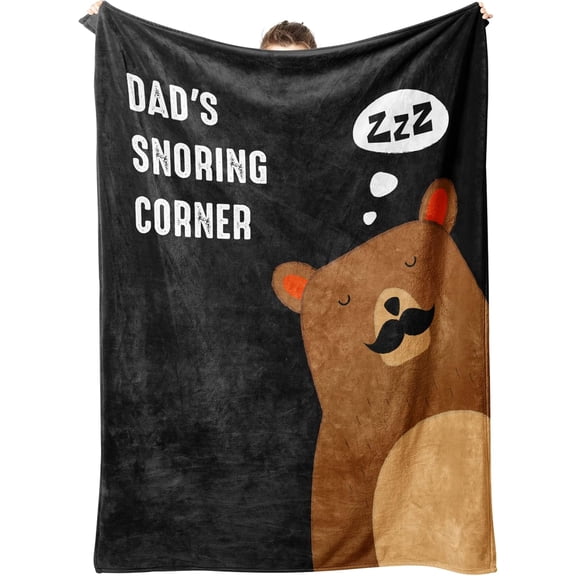 zuhoeo Fathers Day Dad Gifts from Daughter Son, Dad''s Snoring Corner Blanket, Dad Birthday Gift, Funny Gifts for Father, Daddy, Blanket for Bedding Sofa, 60"x50"