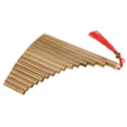 thumbnail image 2 of Panpipes Flute, G Key 15 Pipe Easy To Learn Panpipes Chinese Traditional Pollution Free Natural Bamboo  For Beginners For Practice Left Hand, 2 of 8