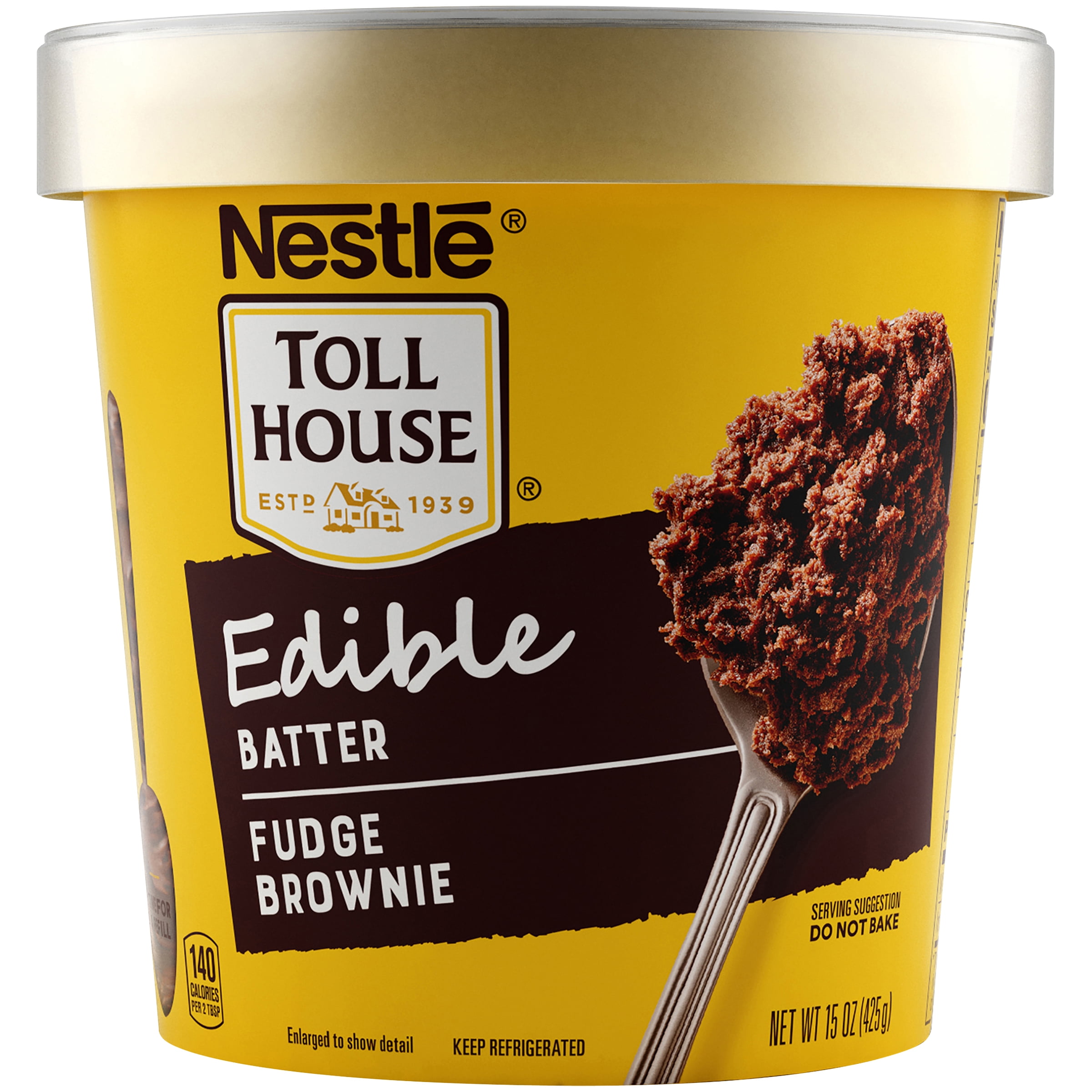 Nestlé Toll House Fudge Brownie Edible Batter, 15 oz. Safe to Eat