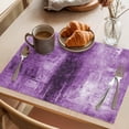 thumbnail image 3 of Purple Placemats Set of 8 Retro Oil Painting Modern Abstract Art Aesthetics Place Mats Indoor Wipeable Table Mats Washable Cloth Dining Table Placemats for Kitchen Holiday Party Home Decor 13x19 Inch, 3 of 9