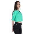 thumbnail image 4 of Moomaya Puff Sleeve Crop Top For Women Solid Button Down Collar Designer Shirt, 4 of 7